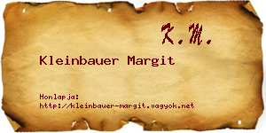 Kleinbauer Margit névjegykártya